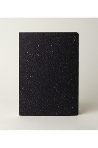 Bazen Defter Siyah Kırçıllı Açık Ciltli Sert Kapaklı Defter