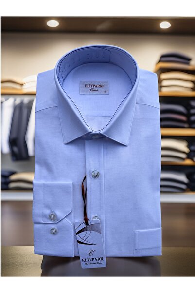 elitpark Modern Essential Düz Beyaz Pamuklu Cepli Erkek Gömlek