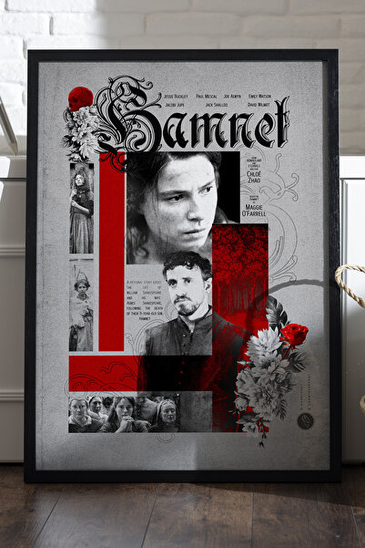 Duvarda Poster cu ramă din lemn negru Hamnet, pictură murală cu tema filmului...