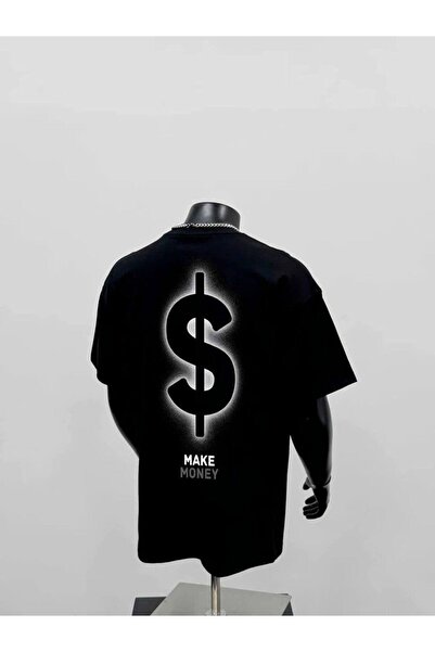 CLASSY.MODA Unisex Μαύρο Μπλουζάκι με στάμπα Oversize Streetwear Άνετη εφαρμο...