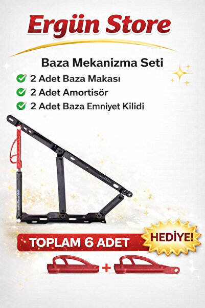 Ergün Baza Makası , Baza Pistonu 1200N , Baza Amortisörü Takım ( Set ) Emniye...