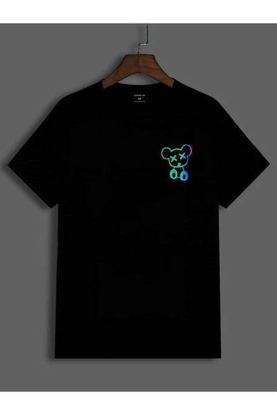 CLASSY.MODA Unisex Μαύρο Μπλουζάκι με στάμπα Oversize Streetwear Άνετη εφαρμο...