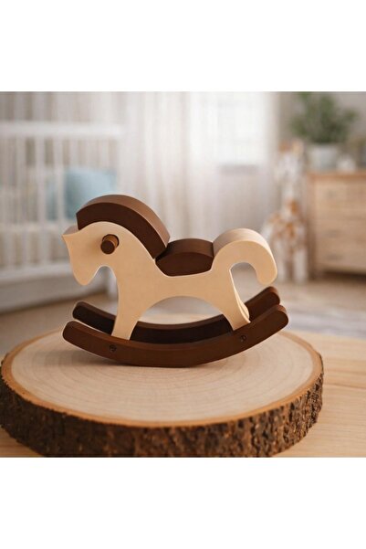 ESEN 3D GARAGE ✨ Dekoratif Ahşap Sallanan At Figürü | Wooden Rocking Horse Decor