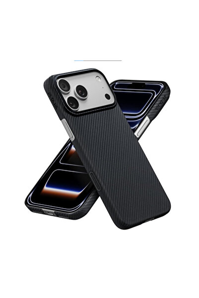 PITAKA Carbon Fiber Case for iPhone 17 Pro, Magsafe Compatible 1500D Aramid F...