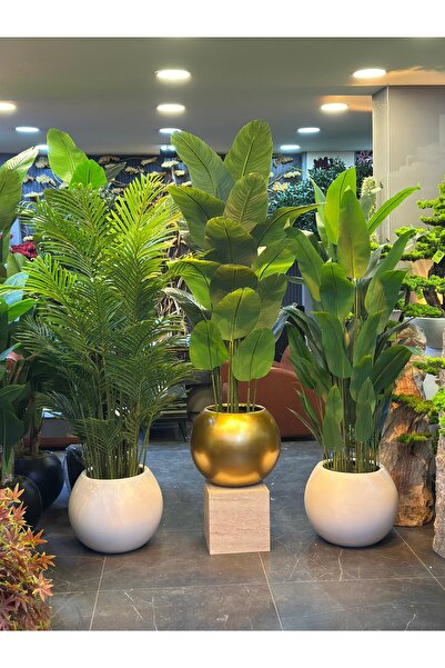 Adayapaycicek Yapay ağaç gold saksı starlice 20 yaprak