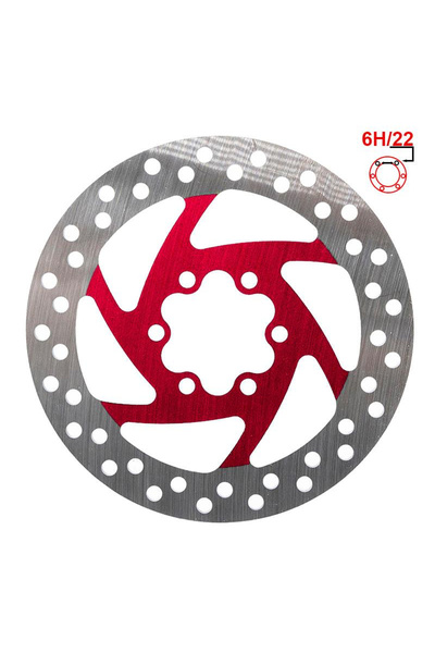 OEM Disc de frana trotineta electrica 120mm 6H rosu
