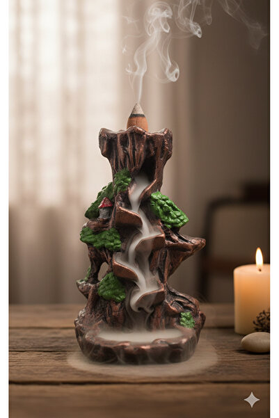 Lebron Çift Taraflı Şelale Tasarımlı Dekoratif Geri Akışlı Tütsülük 2