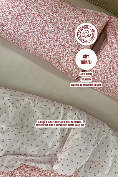 sutra Dream Series 100% Cotton Luxury Poplin Single Fitted Sheet Duvet Cover Set