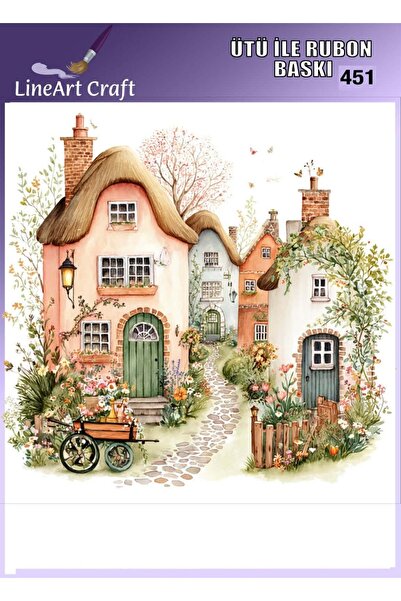LİNEART Ütü İle Yapışan Rubon Transfer Baskı & Kumaş Transfer No:RB451-30x30cm
