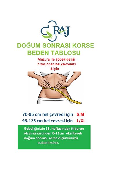 RAJ Doğum Sonrası Korse – Lohusa & Sezeryan İçin Karın & Bel Sıkılaştırıcı korse