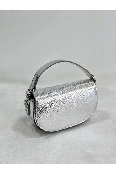 çkn sedat çakan çanta & fular & aksesuar Melisa kapaklı lame kadın el omuz çanta