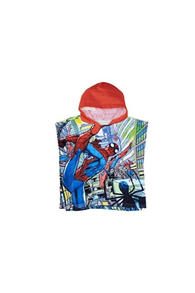 Disney Spider Man Poncho for Boys, Red