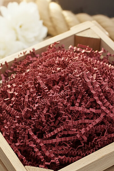 ADENZ BORDO Kırpık Z Zigzag Pelur Kırpıntı Kağıt 100 gram Süs Dolgu Malzemesi