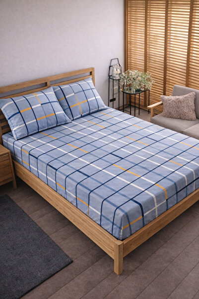 İsmail Gürel Patterned Cotton Elastic Sheet Set Fully Wrapping Non-Slip Flexi...