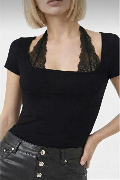 LEYEL Moda Tied Lace Cotton Blouse