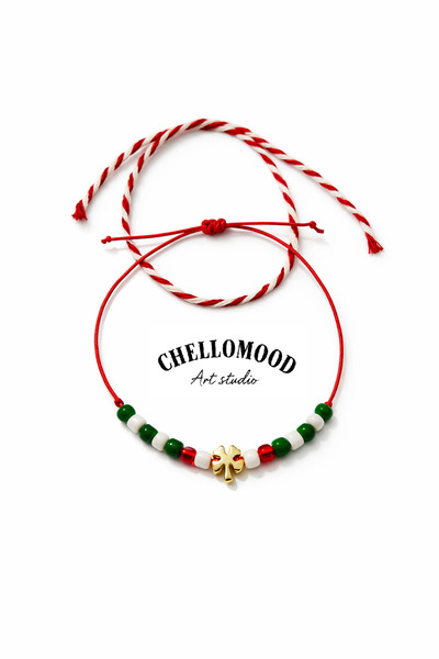 Chellomood Marteniçka Yonca Bileklik -Şans Dilek Bileklik Seti