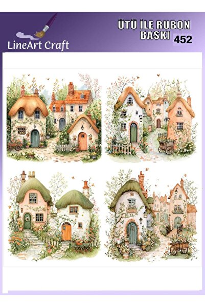 LİNEART Iron-On Rubon Transfer Printing & Fabric Transfer No:Rb452-30X30Cm
