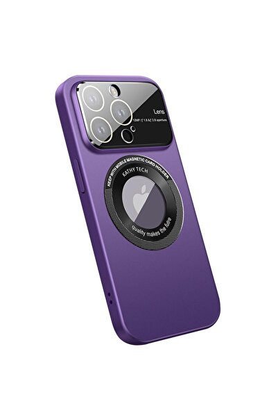 Kathy Husă Rdyi6ba8 iPhone 14 Plus mată mov wireless MagSafe margini ridicate