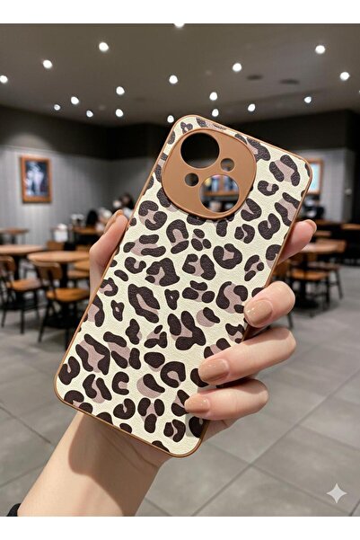 Tecno Spark Go 1 2025/Tecno Pop 9 Uyumlu Leopar Desenli Sert Silikon Kılıf