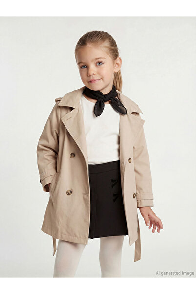 LC Waikiki Trenci pentru fete Bej cu glugă de la magazinul GiyÇık