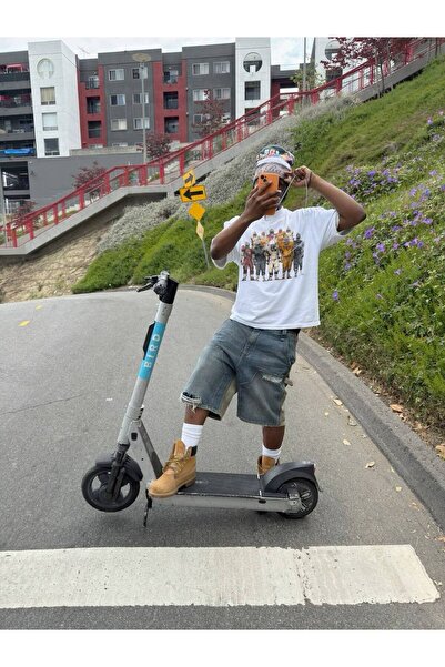 CLASSY.MODA Unisex White Oversize T-Shirt Printed Relaxed Fit Casual Streetwe...