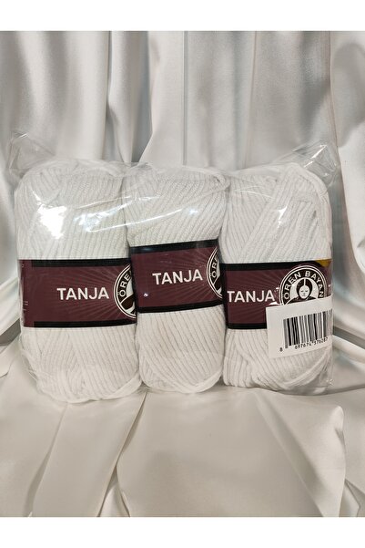 Ören Bayan TANJA Beyaz El Örgü İpi 3 Adet Renk - 000