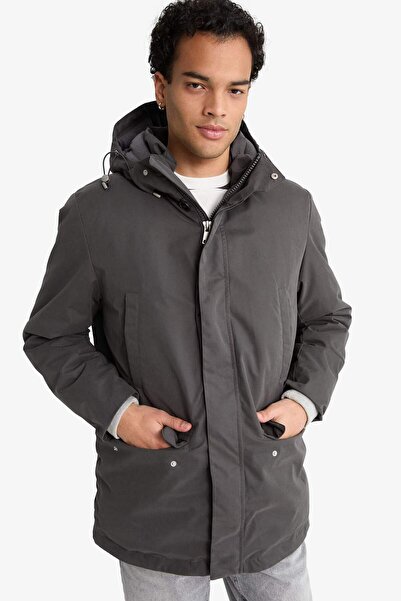 DeFacto Waterproof Hooded Lined Coat F5677Ax25Wn