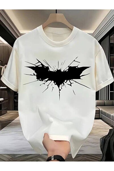 CLASSY.MODA Unisex White Oversize T-Shirt Printed Relaxed Fit Casual Streetwe...