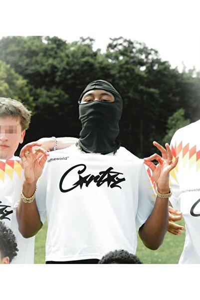 CLASSY.MODA Unisex Λευκό Υπερμεγέθη Μπλουζάκι με Στάμπα Άνετη Γραμμή Καθημερι...