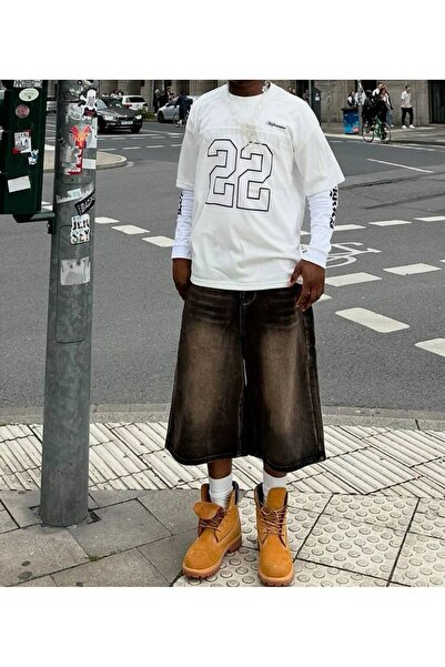 CLASSY.MODA Unisex Λευκό Υπερμεγέθη Μπλουζάκι με Στάμπα Άνετη Γραμμή Καθημερι...