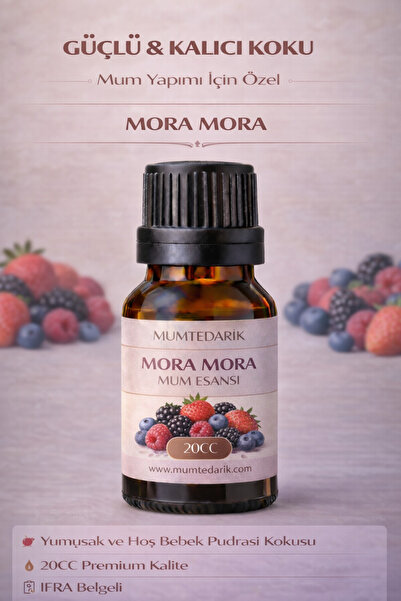 MUMTEDARİK Mora Mora Kokulu Premium Mum Esansı 20 ml