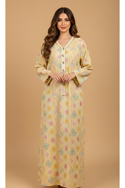 Moda Line Women's jalabiya with colorful embroidery and sparkling sequins