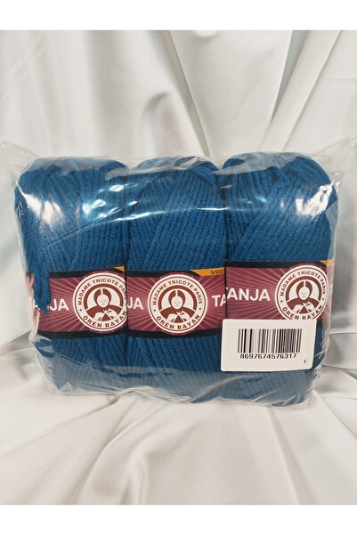 Ören Bayan TANJA Petrol Mavisi El Örgü İpi 3 Adet - Renk-101