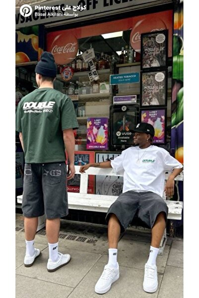 CLASSY.MODA Unisex Λευκό Υπερμεγέθη Μπλουζάκι με Στάμπα Άνετη Γραμμή Καθημερι...