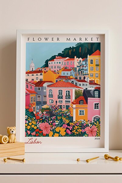 Saturn Tablou înrămat Lisabona Portugalia Iubitorii de călătorii Decor esteti...
