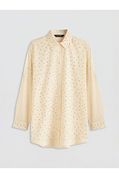 LC Waikiki Çelebi Store'dan Kaliteli Parçalar Taşlı Bol Dikim Kadın Gömlek Tunik