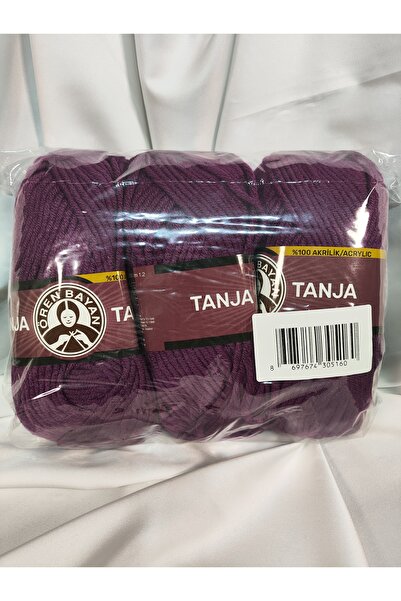 Ören Bayan TANJA Patlıcan Moru El Örgü İpi 3 Adet Renk - 052