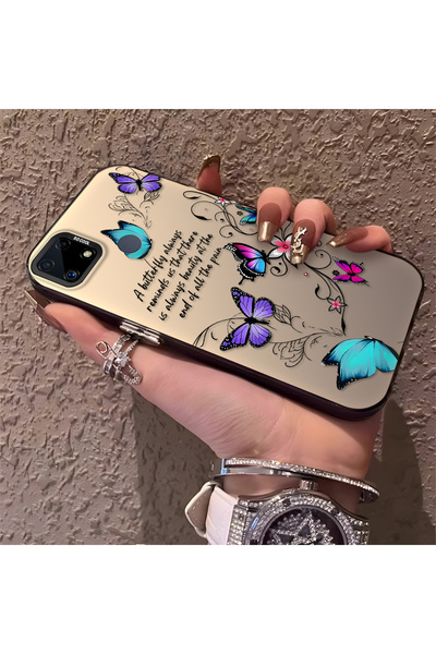 Hontinga حافظة هاتف Realme C25 متوافقة مع الحواف السيليكونية الصلبة والمضادة ...