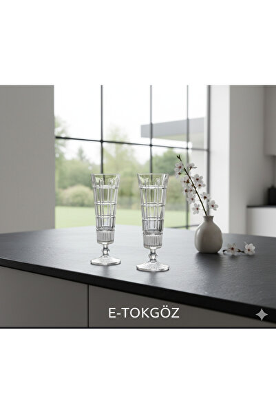 Herencia 6’lı Retro Flüt Kahve Yanı Bardağı