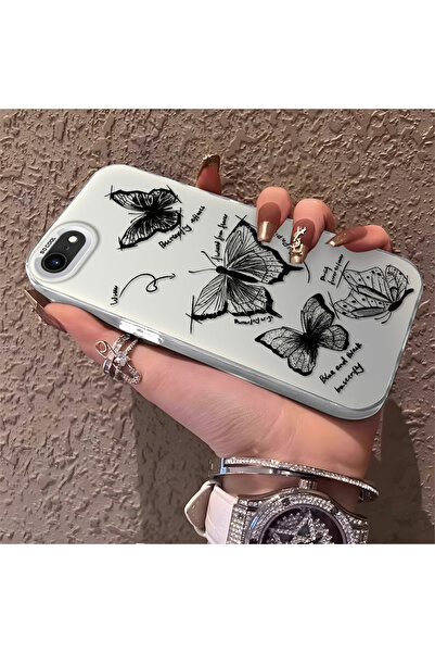 Hontinga iPhone 8 Compatible Silicone Edge Hard Back Anti-Fall Phone Case But...