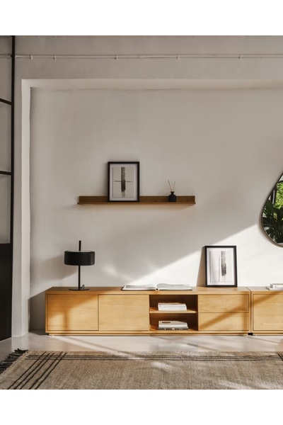 Creawood Abilen Masif Meşe Tv Ünite-200cm