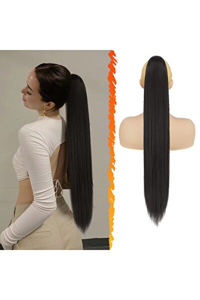 OEM Hair extension, ponytail, long and straight, 76 cm, synthetic, with cord,...