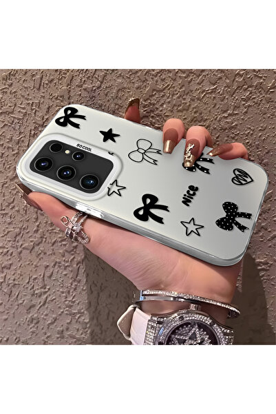 Hontinga حافظة هاتف سامسونج جالاكسي S23 الترا متوافقة مع حافة السيليكون الصلب...