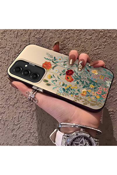 Hontinga حافظة هاتف سامسونج جالاكسي A16 متوافقة مع حافة السيليكون الصلبة ومضا...