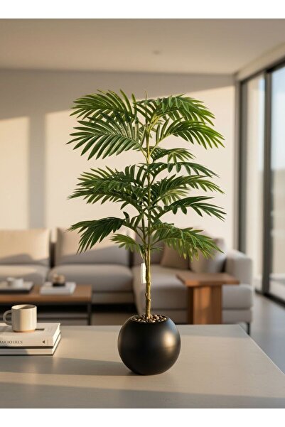 Casco Artificial areca tree, 75 cm tall, with an elegant round pot.
