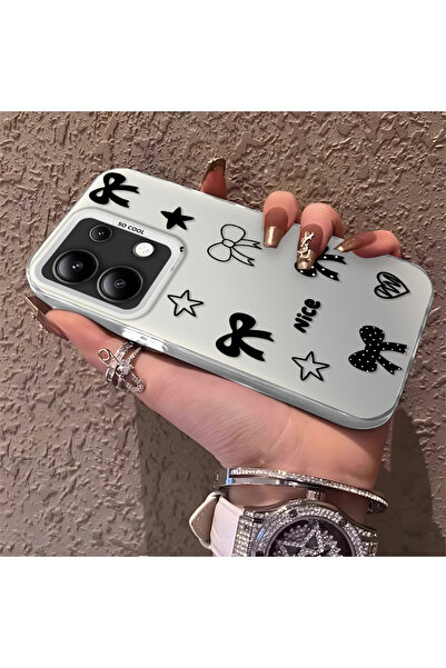 Hontinga Redmi Note 13 Compatible Silicone Edge Hard Back Anti-Fall Phone Cas...