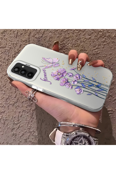 Hontinga حافظة هاتف سامسونج جالاكسي M23 متوافقة مع حافة السيليكون الصلبة ومضا...