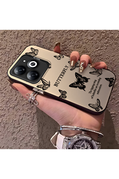 Hontinga حافظة هاتف Infinix Hot 40i متوافقة مع السيليكون ذات حافة على شكل فرا...