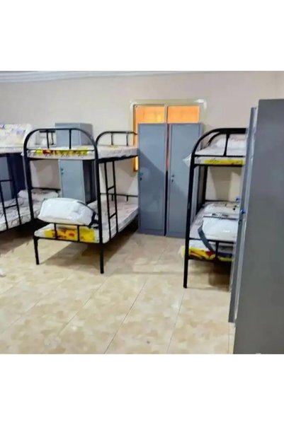 SAHABA Metal Bunk Bed, Double Decker Iron Frame – 90x190 cm – Heavy-Duty Steel Bed for Rooms