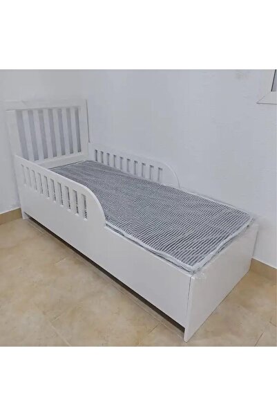 SAHABA سرير أطفال صغير، 150 × 70 سم، مزود بحاجز أمان، متين ومقاوم للتلف